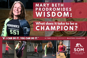 Four-time world crossfit masters champion mary beth prodromides wears som footwear for training and for living